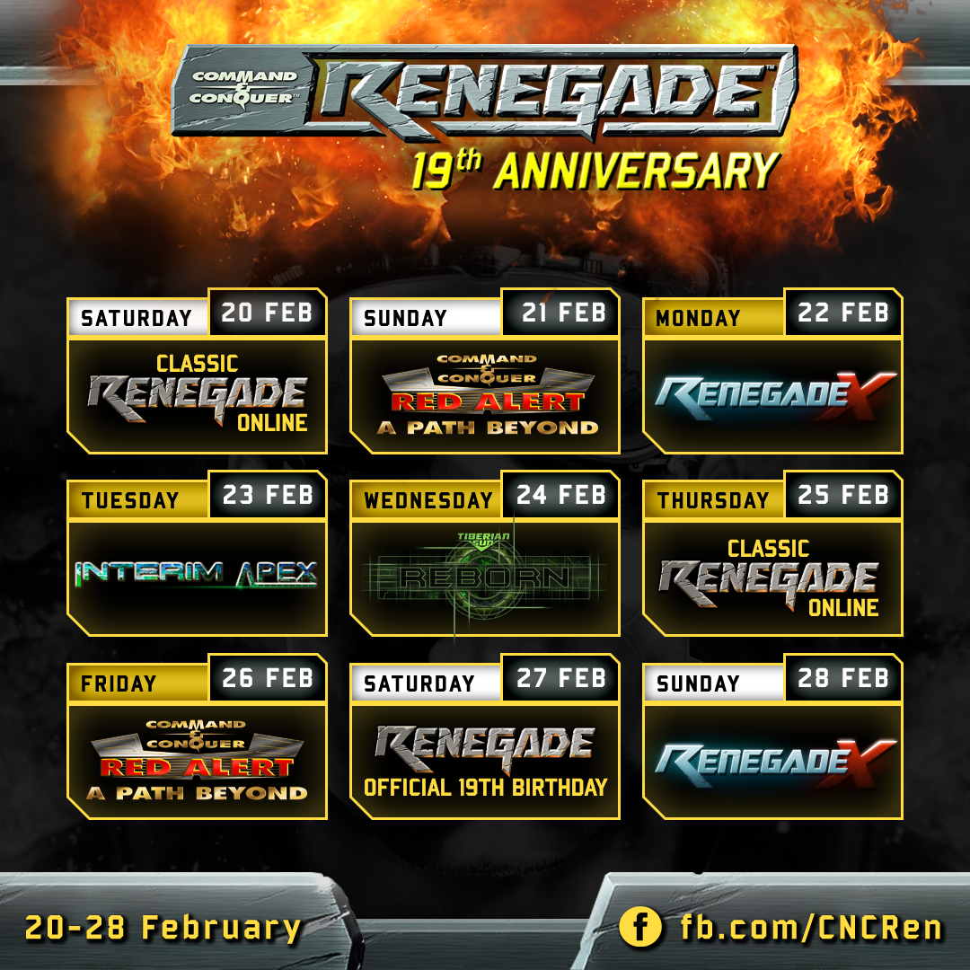 Renegade's 19th Anniversary Event / Renegade's Official Birthday!